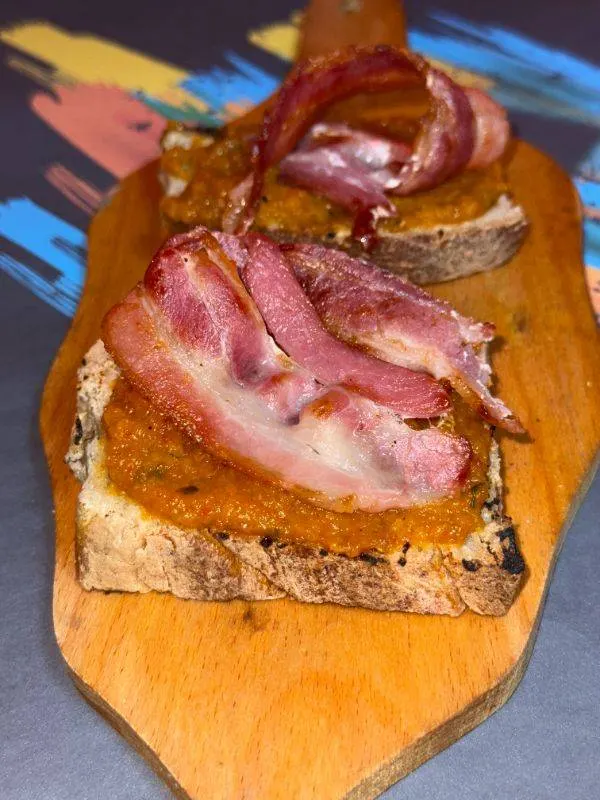 Crema di peperoni e bacon