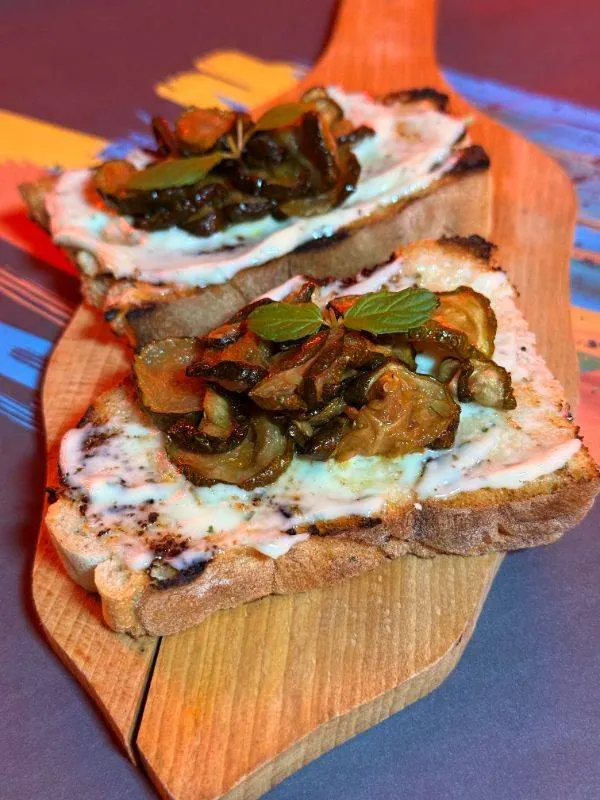 Zucchine alla scapece e maionese alla menta