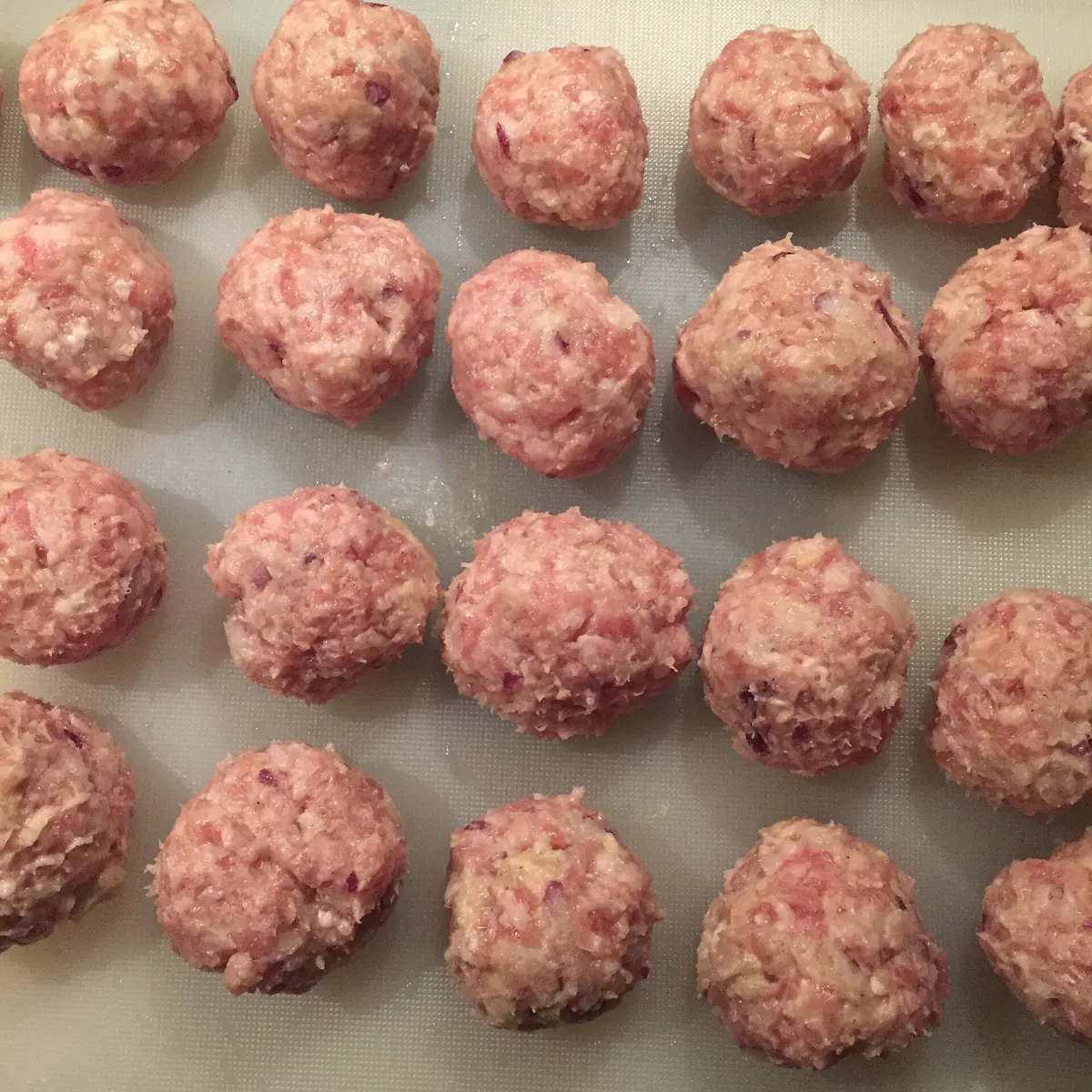 Meatballs and potatoes