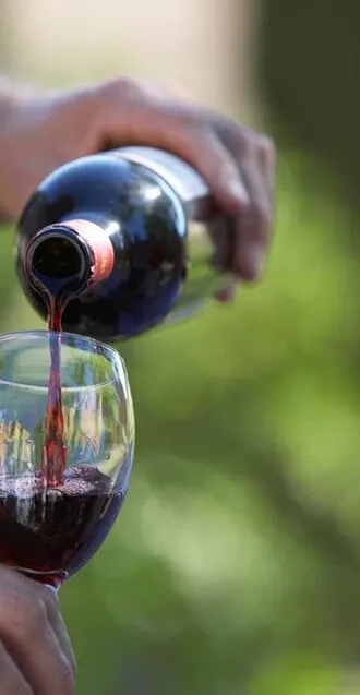 Natural wine, glass